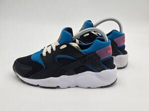 Nike Huarache Run GS Next Nature Black Blue Youth 5.5Y DR0166-001